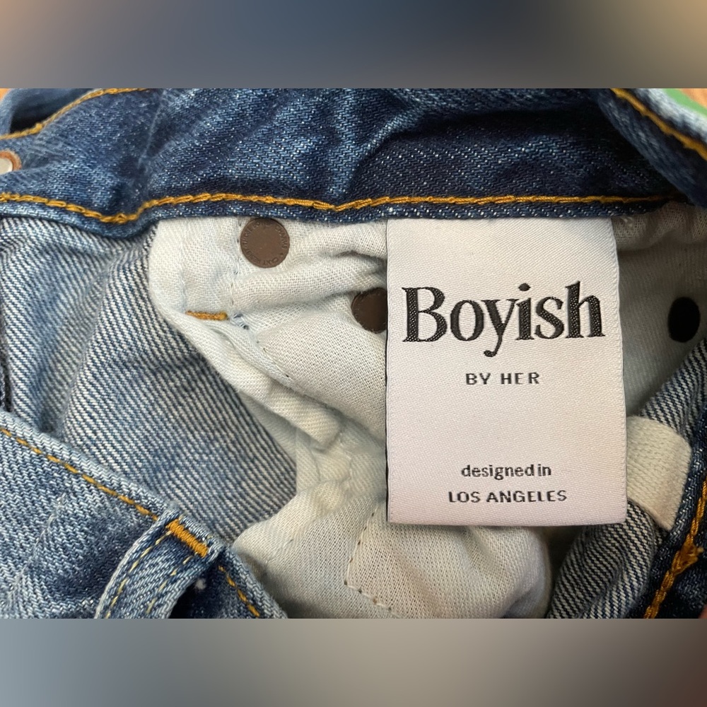Boyish High Rise Blue Jeans - Picture 8 of 15